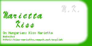 marietta kiss business card